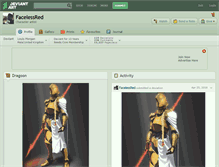 Tablet Screenshot of facelessred.deviantart.com