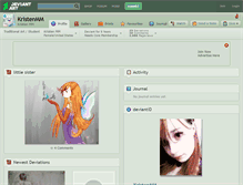 Tablet Screenshot of kristenmm.deviantart.com