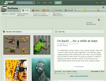 Tablet Screenshot of fireframe.deviantart.com