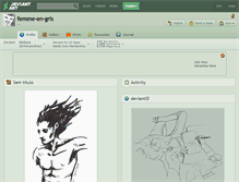 Tablet Screenshot of femme-en-gris.deviantart.com