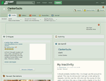 Tablet Screenshot of clankersucks.deviantart.com