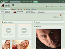 Tablet Screenshot of creestee1977.deviantart.com