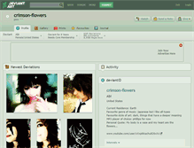 Tablet Screenshot of crimson-flowers.deviantart.com