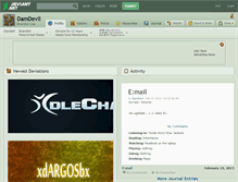 Tablet Screenshot of damdevil.deviantart.com
