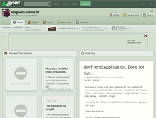 Tablet Screenshot of magnesiumflorist.deviantart.com