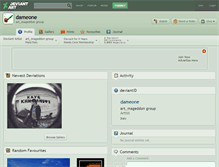 Tablet Screenshot of dameone.deviantart.com