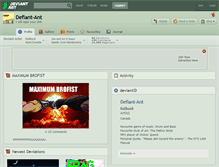Tablet Screenshot of defiant-ant.deviantart.com