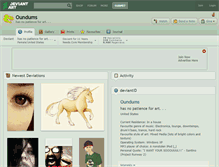 Tablet Screenshot of oundums.deviantart.com