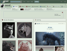 Tablet Screenshot of neowolf.deviantart.com