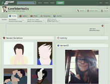 Tablet Screenshot of ilovetoseeyoucry.deviantart.com