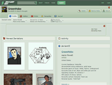 Tablet Screenshot of greenhobo.deviantart.com