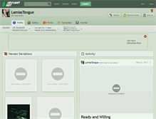Tablet Screenshot of lamiastongue.deviantart.com