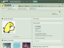 Tablet Screenshot of breadlegs.deviantart.com