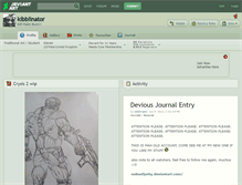 Tablet Screenshot of kibblinator.deviantart.com