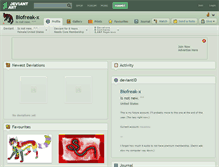 Tablet Screenshot of biofreak-x.deviantart.com