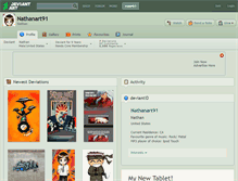 Tablet Screenshot of nathanart91.deviantart.com