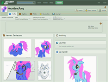 Tablet Screenshot of neonbeatpony.deviantart.com