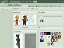 Tablet Screenshot of clothing-sketches.deviantart.com