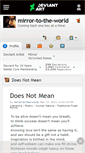 Mobile Screenshot of mirror-to-the-world.deviantart.com