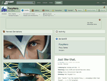 Tablet Screenshot of foxynero.deviantart.com