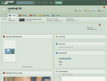 Tablet Screenshot of malebug74it.deviantart.com