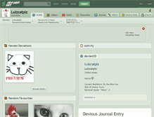 Tablet Screenshot of lulzcatplz.deviantart.com