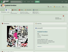 Tablet Screenshot of masked-lovebox.deviantart.com