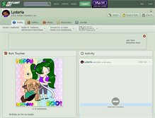 Tablet Screenshot of lysteria.deviantart.com