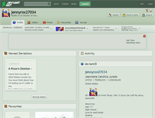 Tablet Screenshot of jennyrox27034.deviantart.com