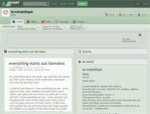 Tablet Screenshot of la-romantique.deviantart.com