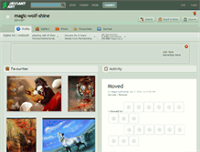 Tablet Screenshot of magic-wolf-shine.deviantart.com