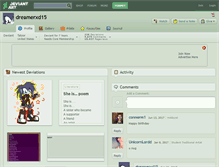 Tablet Screenshot of dreamerxd15.deviantart.com