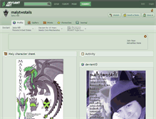 Tablet Screenshot of malytwotails.deviantart.com