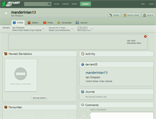 Tablet Screenshot of manderinian13.deviantart.com