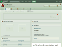 Tablet Screenshot of basata-sama.deviantart.com