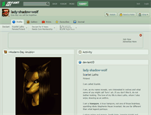 Tablet Screenshot of lady-shadow-wolf.deviantart.com