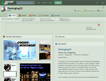 Tablet Screenshot of flaminghog35.deviantart.com