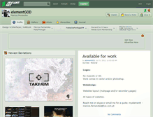 Tablet Screenshot of elementgod.deviantart.com