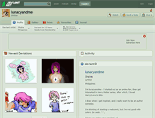 Tablet Screenshot of lunacyandme.deviantart.com