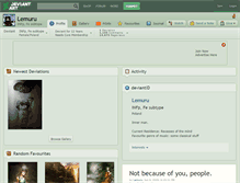 Tablet Screenshot of lemuru.deviantart.com