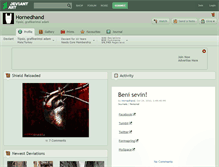 Tablet Screenshot of hornedhand.deviantart.com