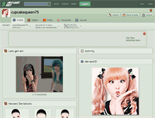 Tablet Screenshot of cupcakequeen75.deviantart.com