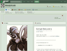 Tablet Screenshot of nobodyintruder.deviantart.com