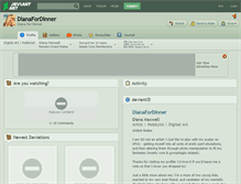 Tablet Screenshot of dianafordinner.deviantart.com