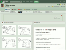 Tablet Screenshot of pristichampsus.deviantart.com