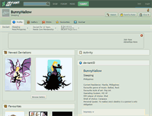 Tablet Screenshot of bunnyhallow.deviantart.com