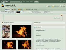 Tablet Screenshot of megarock1018.deviantart.com