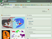 Tablet Screenshot of kishowolf.deviantart.com