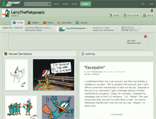 Tablet Screenshot of larrytheplatypusplz.deviantart.com