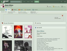 Tablet Screenshot of neon-kitten.deviantart.com